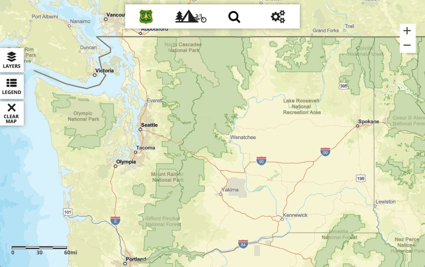 dispersed camping areas in Washington state