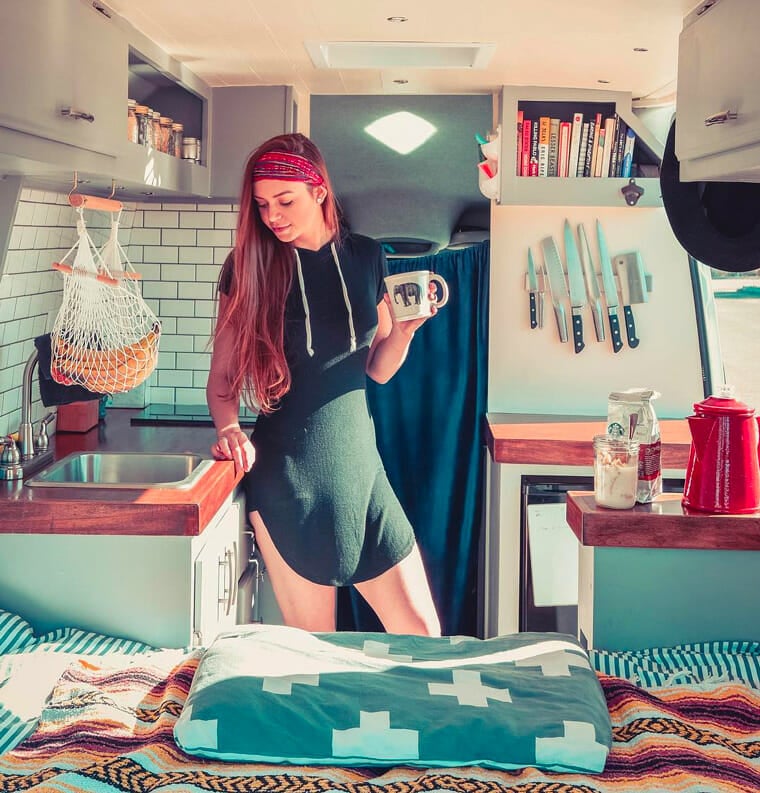 living in a campervan conversion build