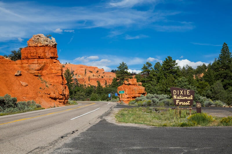 camping in the dixie national forest near zion national park in utah