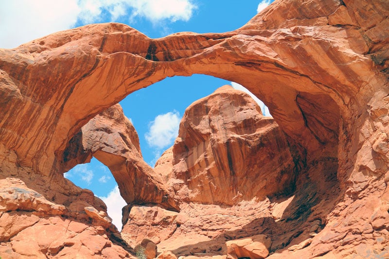 double arch in arches national park utah