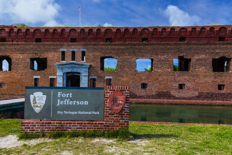 entrance to dry tortugas national park in florida