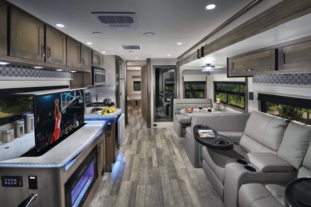 inside of a super c rv motorhome