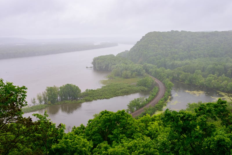 View of the Mississippi River from Effigy Mounds National Monument