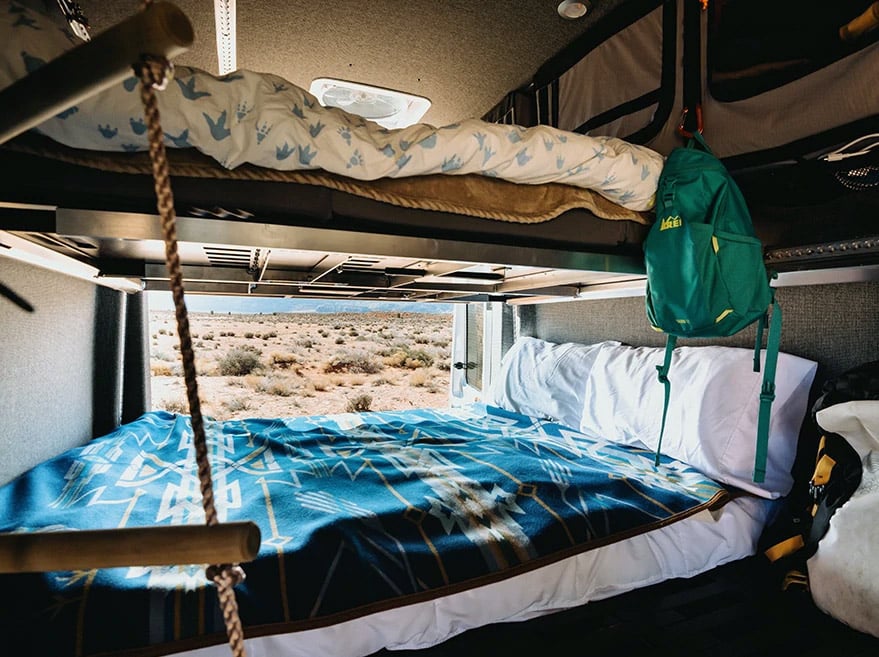 campervan conversion kit with a modular elevator bed design