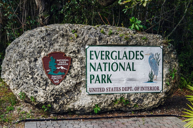 entrance to everglades national park in florida