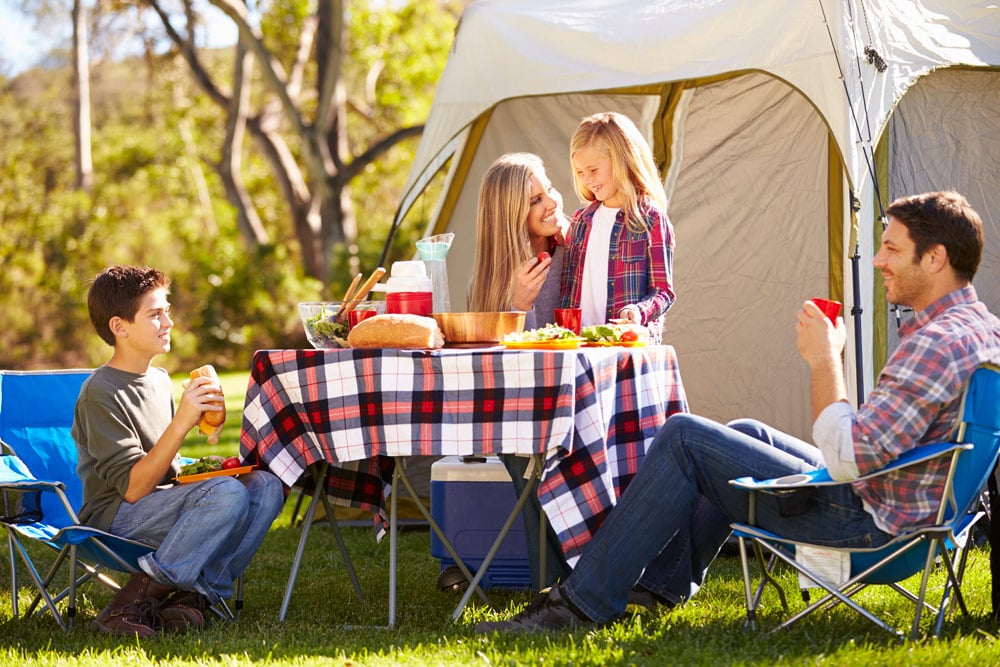 Family camping popup tent