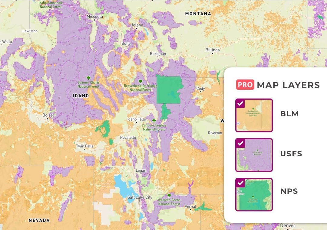 finding free campsites with the dyrt pro app