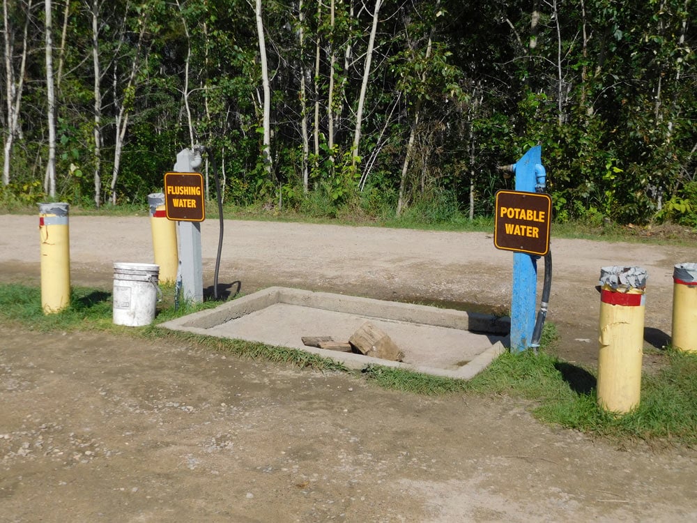 Finding a potable water refill station and RV dump station