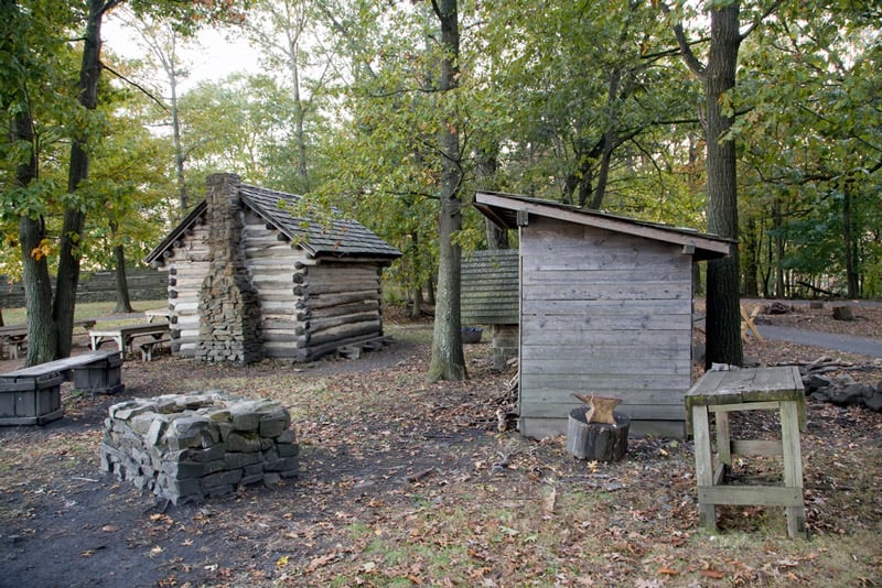 revolutionary war encampment at fort lee historic park at crossroads of the american revolution in new jersey