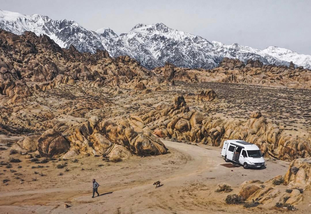 Free camping in the Alabama Hills California