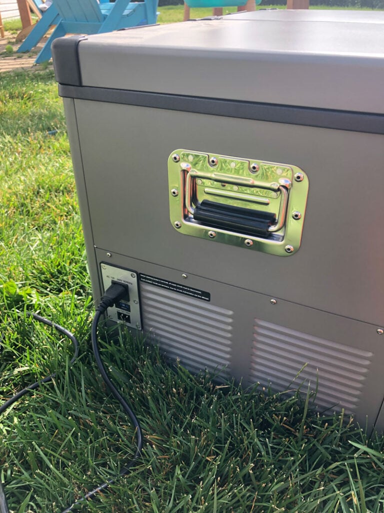 handles on a fridge freezer for camping