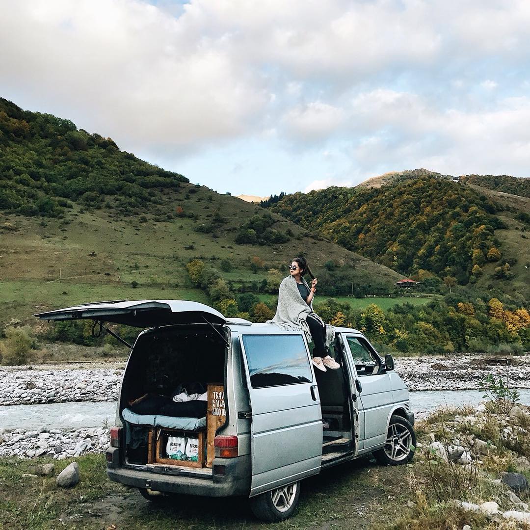 van life living in a minivan