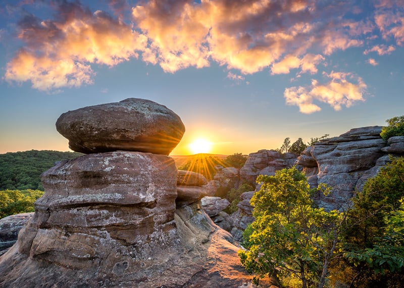 Garden of the Gods in Southern Illinois