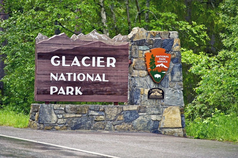 entrance to glacier national park