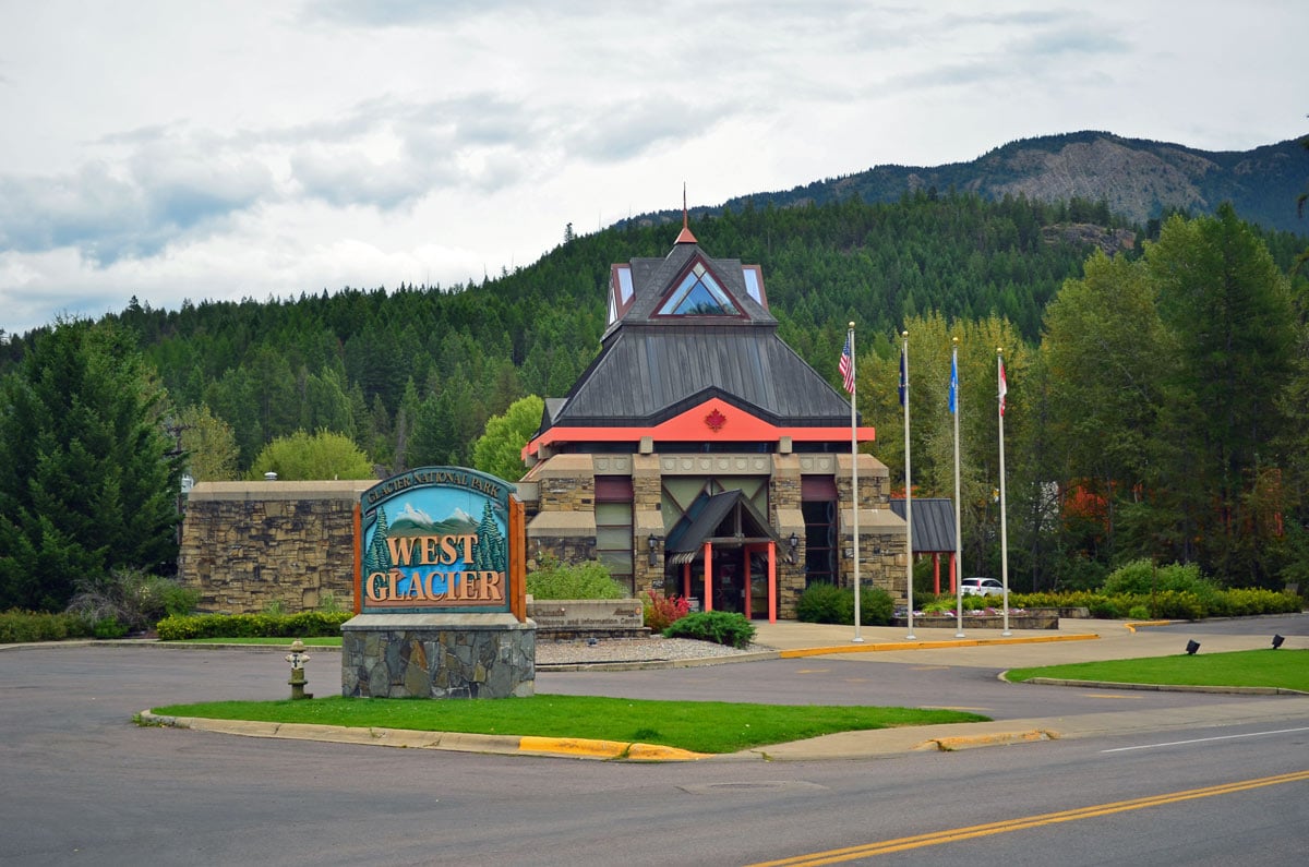west glacier national park entrance station