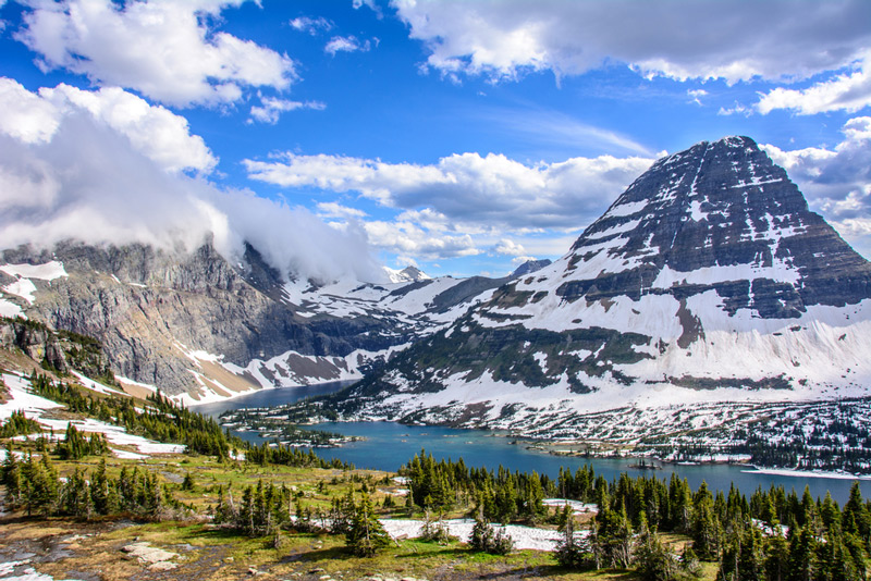 mountains from the backcountry of glacier national park