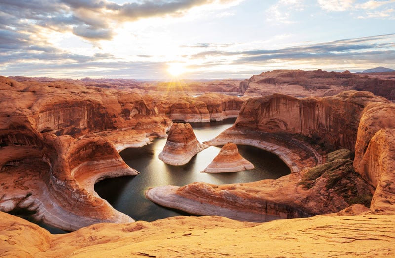 reflection canyon by lake powell in the glen canyon nation recreation area