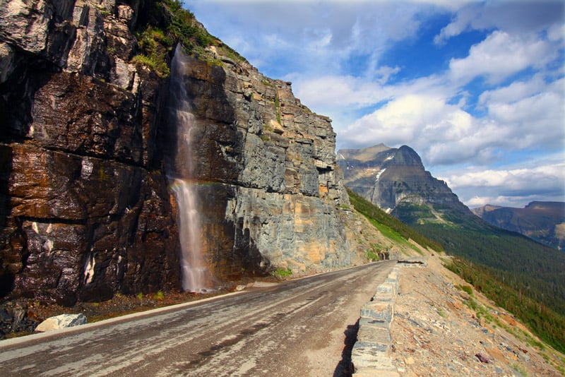going to the sun road in glacier national park montana