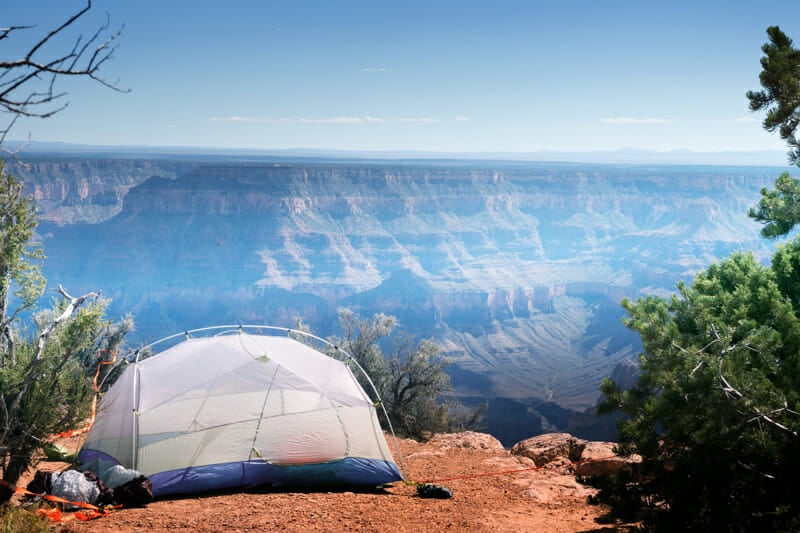 tent camping at the grand canyon national park
