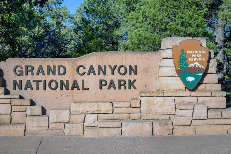 entrance to the grand canyon national park in arizona