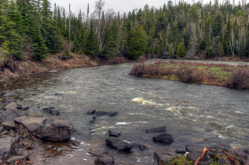 river in grand portage national park and monument in minnesota