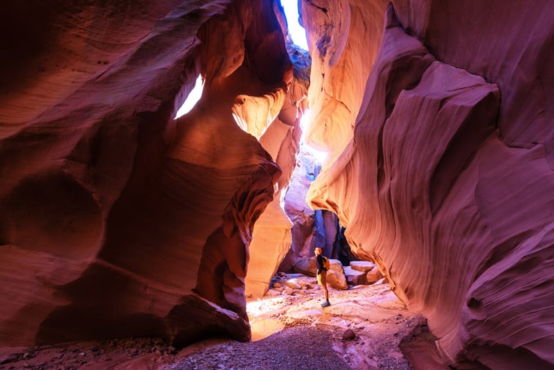 slot canyon in grand staircase escalante national monument near the glen canyon recreation area