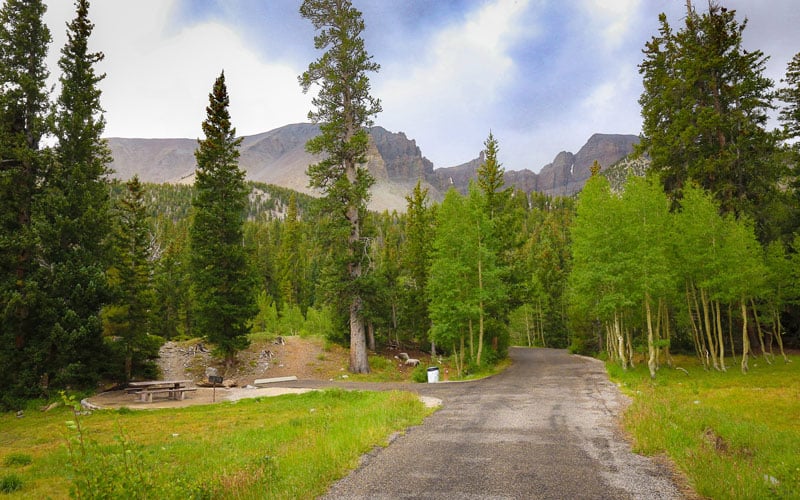 wheeler peak campground in great basin national park nevada