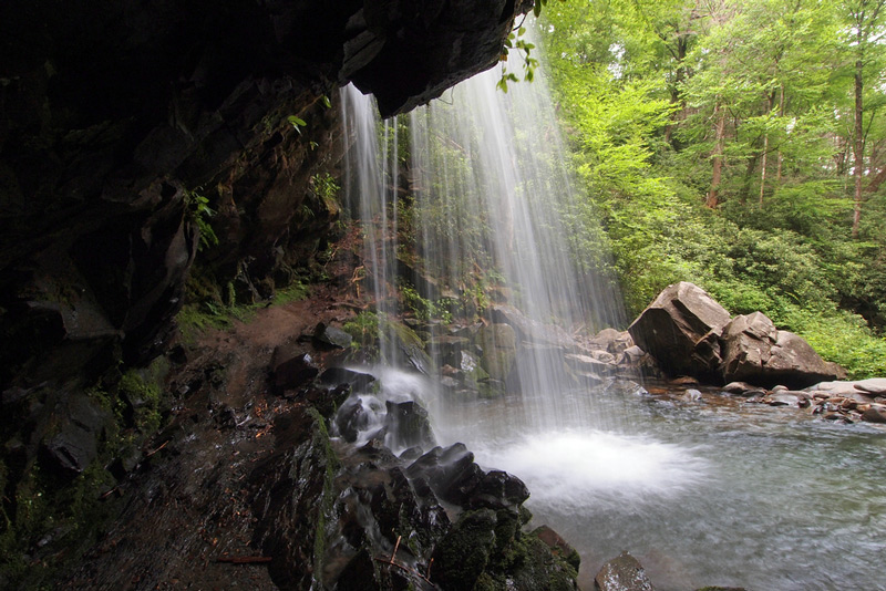 grotto falls in great smoky mountains national park