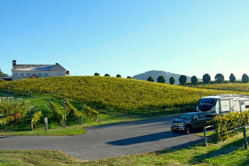 Harvest Hosts is an RV membership club where you can park overnight at vineyards, farms and golf courses
