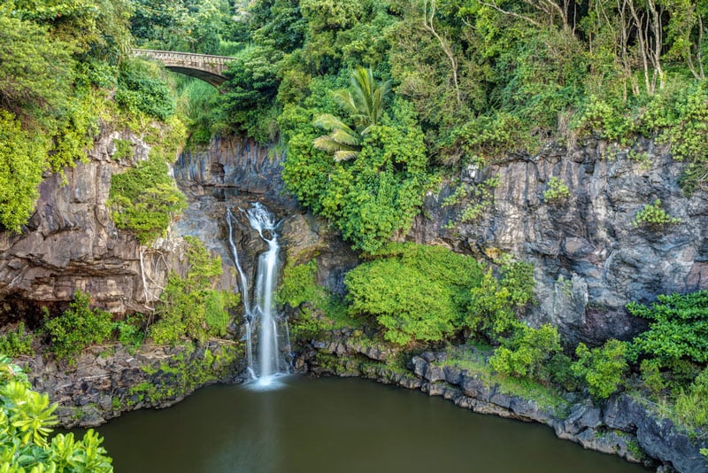 Oheo Gulch in haleakala national park hawaii