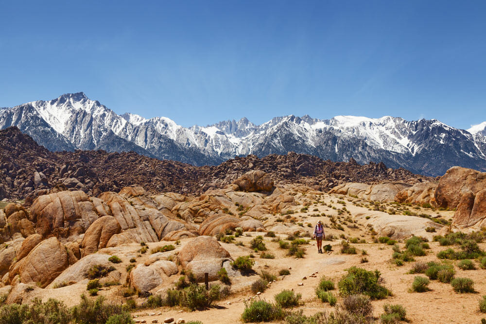 Hiking in the Alabama Hills, California