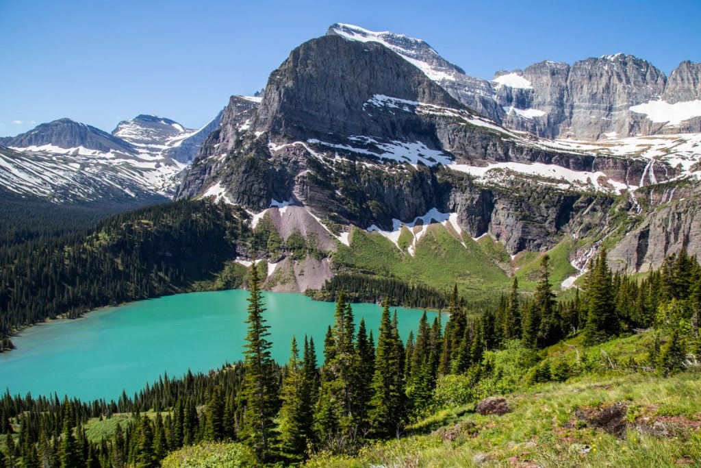 iceberg lake in glacier national park montana