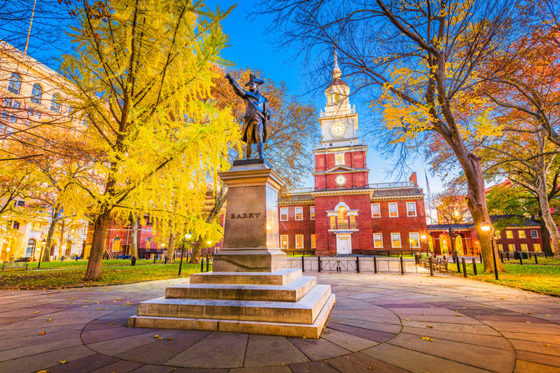 independence hall national park in Pennsylvania