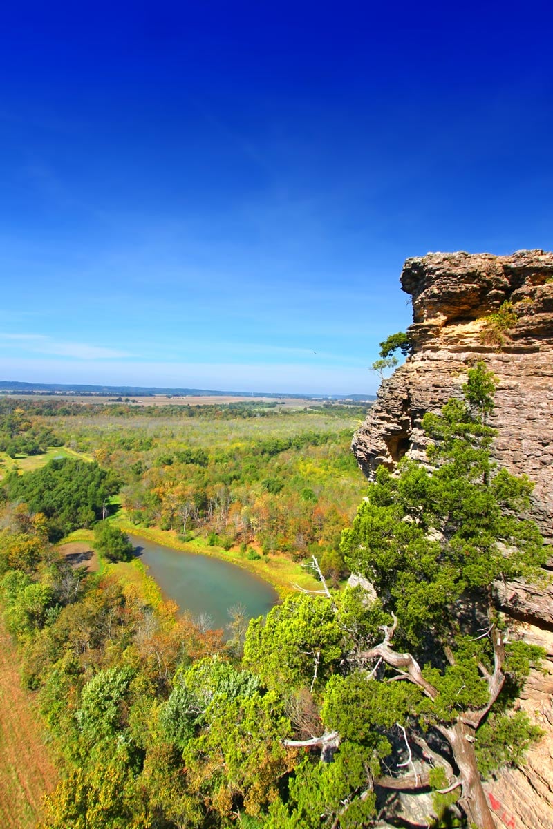 Inspiration point in the shawnee national forest, southern illinois