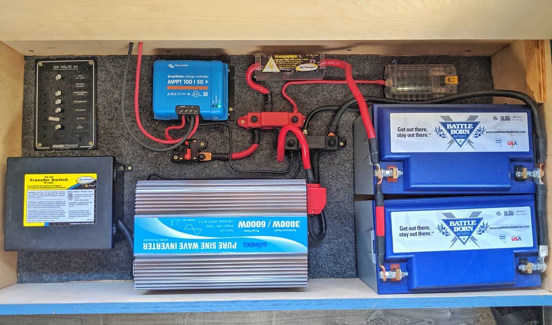 Installing a lithium battery bank in a diy camper van conversion