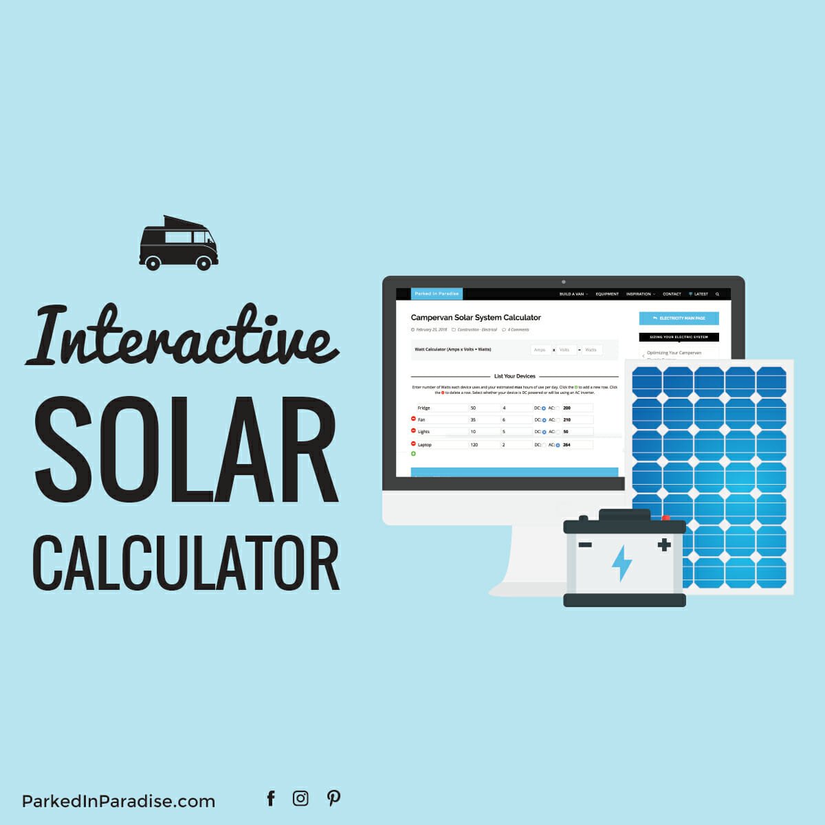 Solar Panel System Size Chart