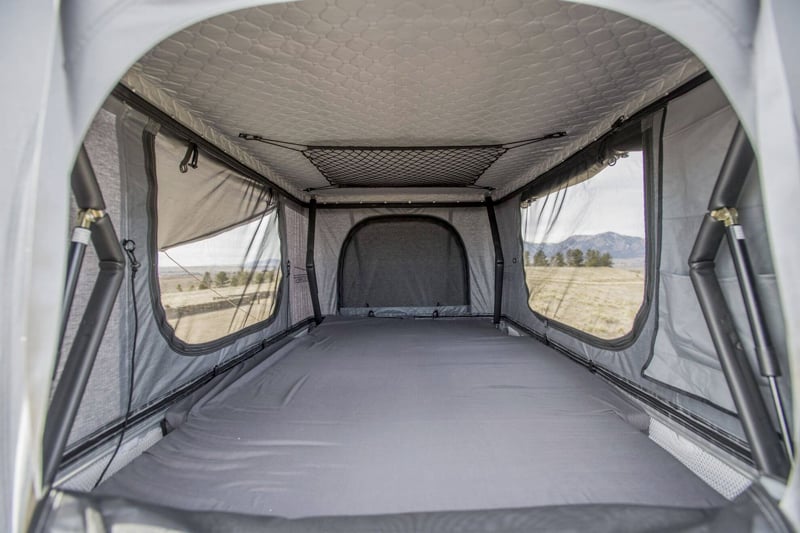 Interior of a Tepui Roof Top Tent on a Jeep