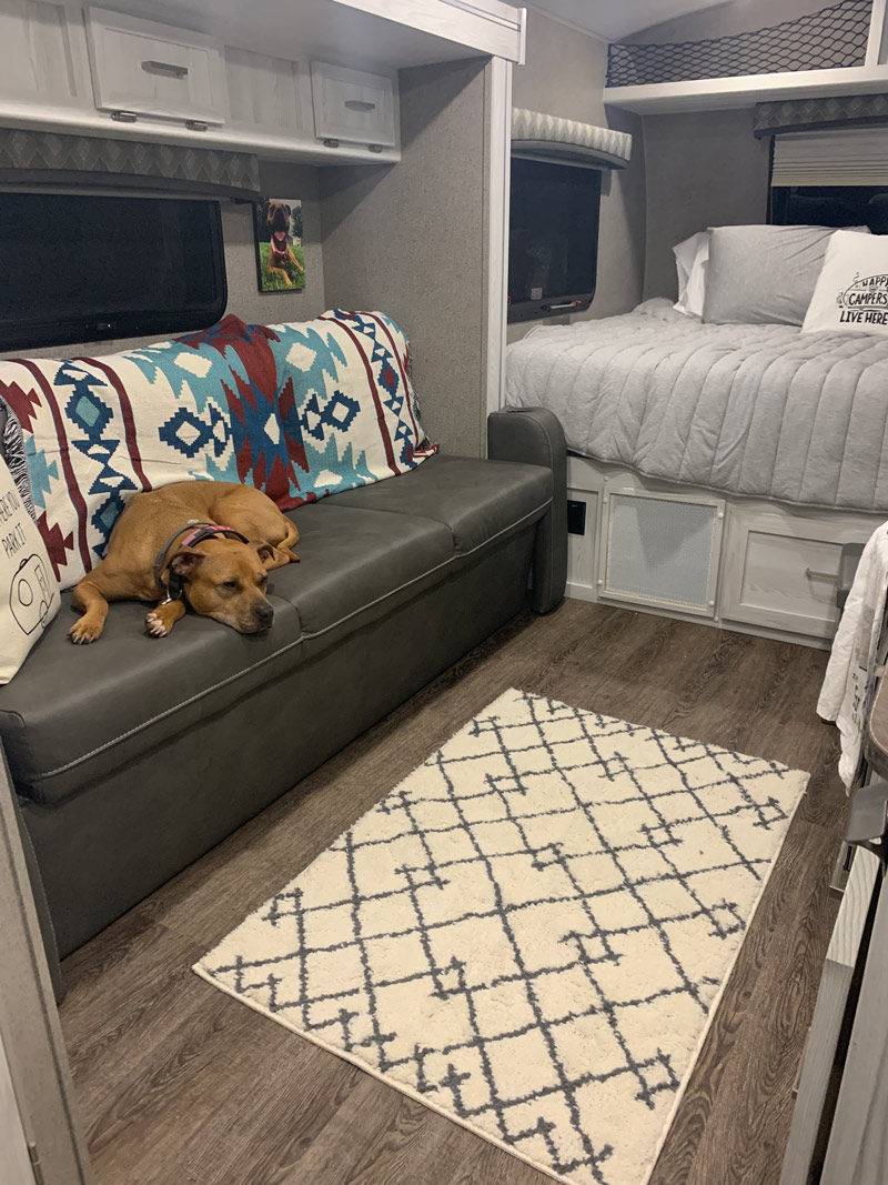 interior of a jeep trailer