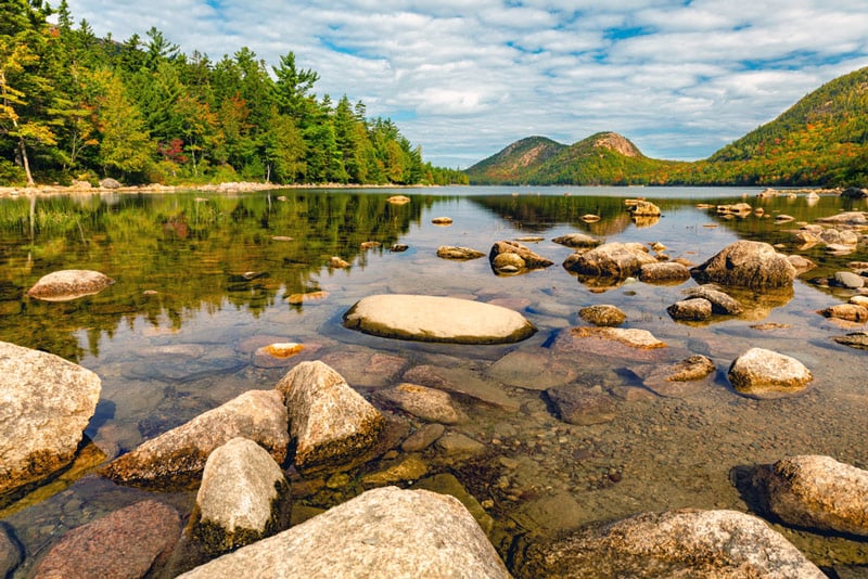 jordan pond lake in acadia national park