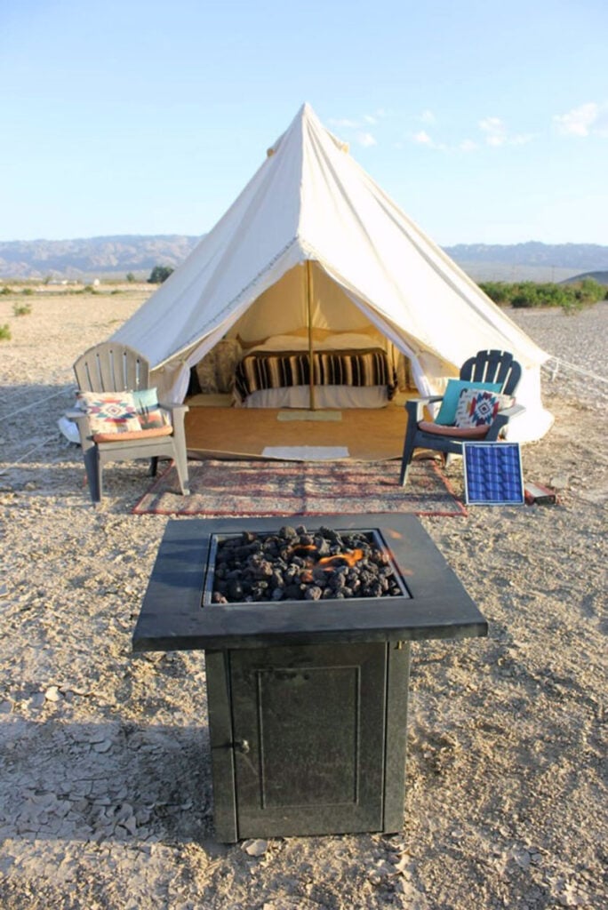 yurt camping nearby joshua tree national park