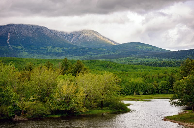 mountain in katahdin woods and waters national monument maine
