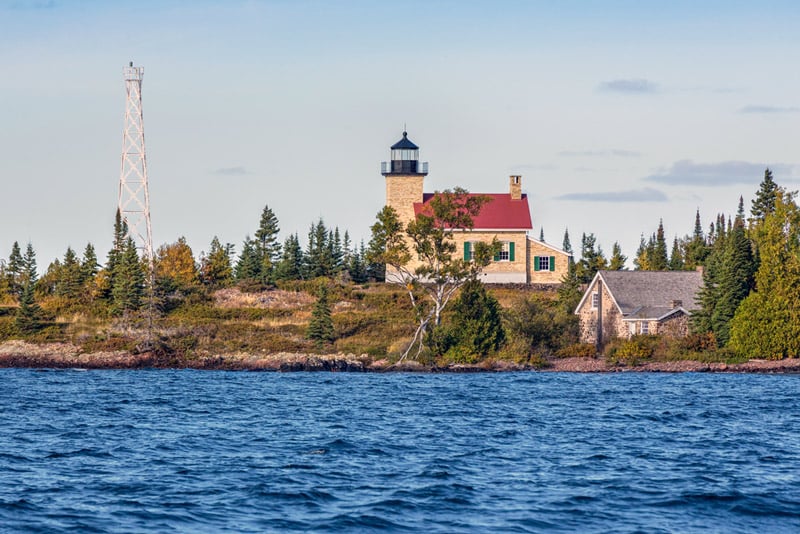 lighthouse at keeweenaw national hertiage area in michigan