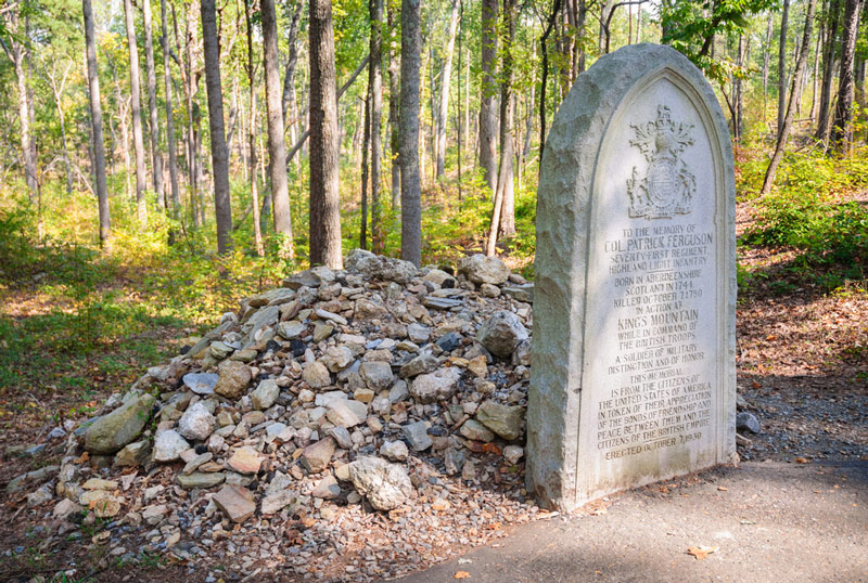 kings mountain national military park in south carolina