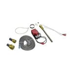 Lightning rod connector water heater kit