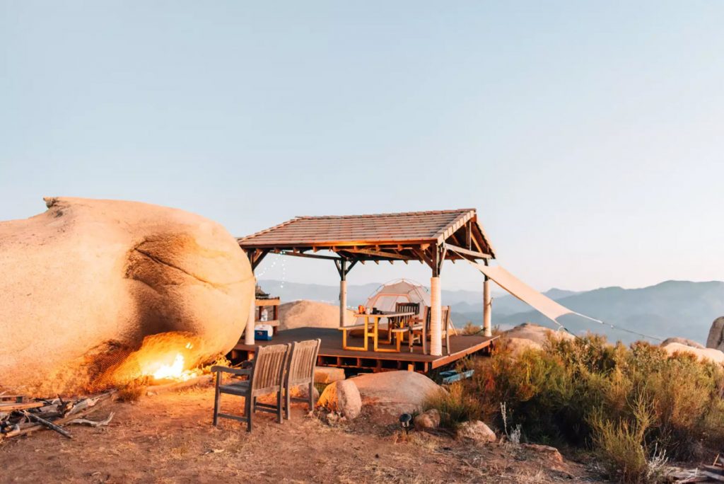 luxury camping in the mountains