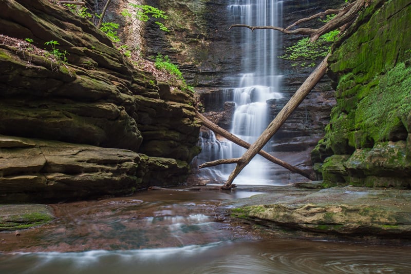 Waterfall in Matthiessen State Park