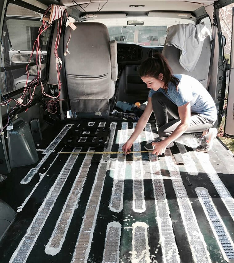 Measuring the interior of a campervan layout