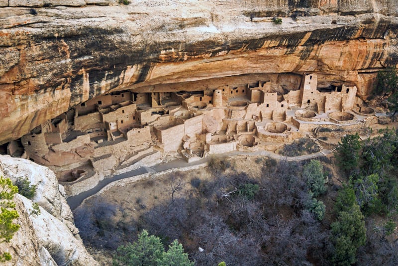 cliff dwellings in mesa verde national park in colorado