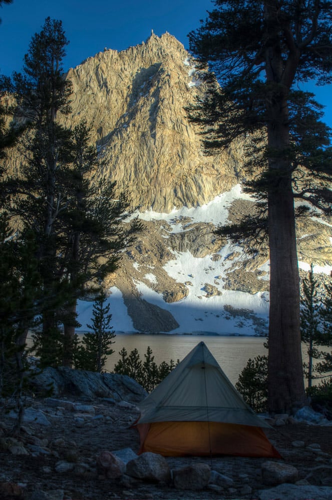 Camping in the Mineral King area along the great western divide in sequoia national park