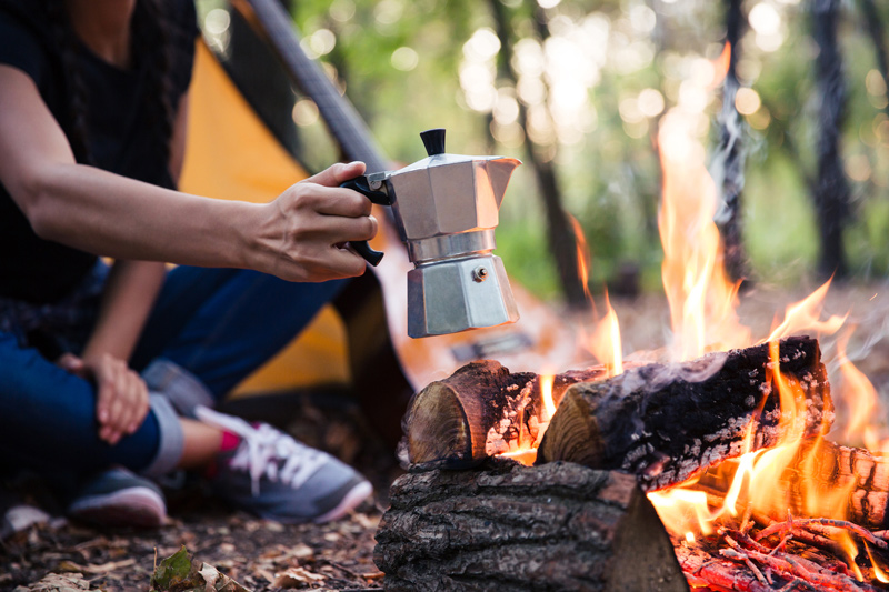 Moka pot camping coffee recipe